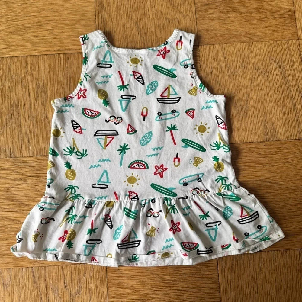 Hanna Andersson 10 Years Peplum Tank Beach Day Summer Vacation Top